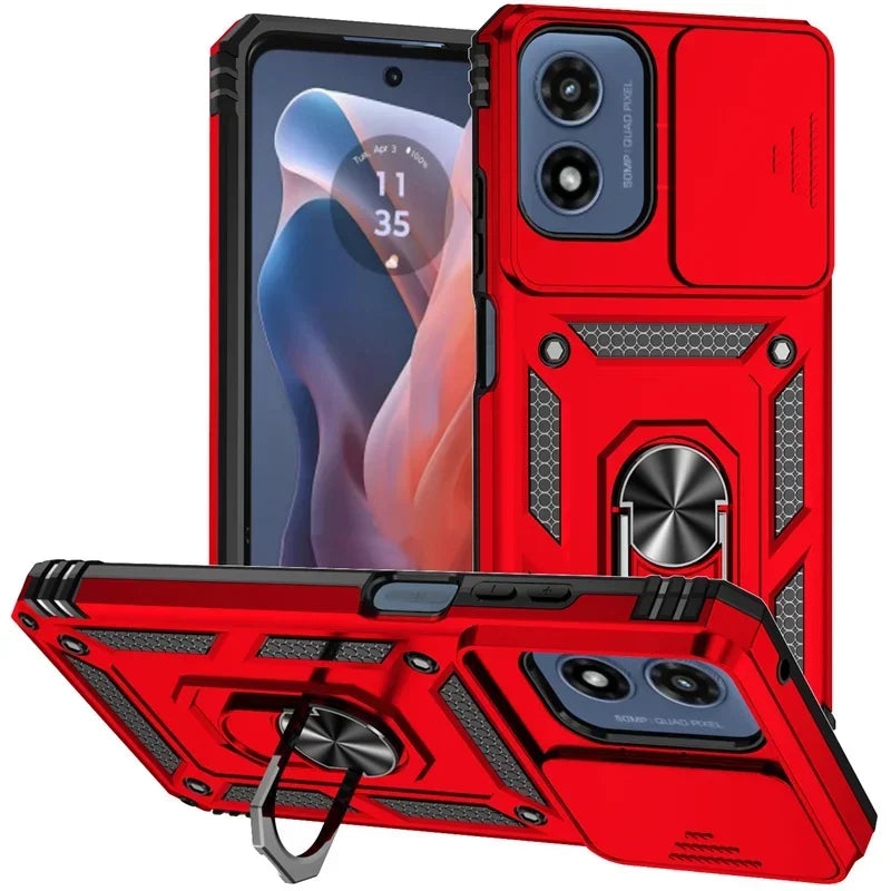 Armor Shockproof Case For Motorola G67 G77 G06 Power G56 G86 G05 G15 G35 G55 G75 5G G85 G04S E15 Cover Ring Holder Coque