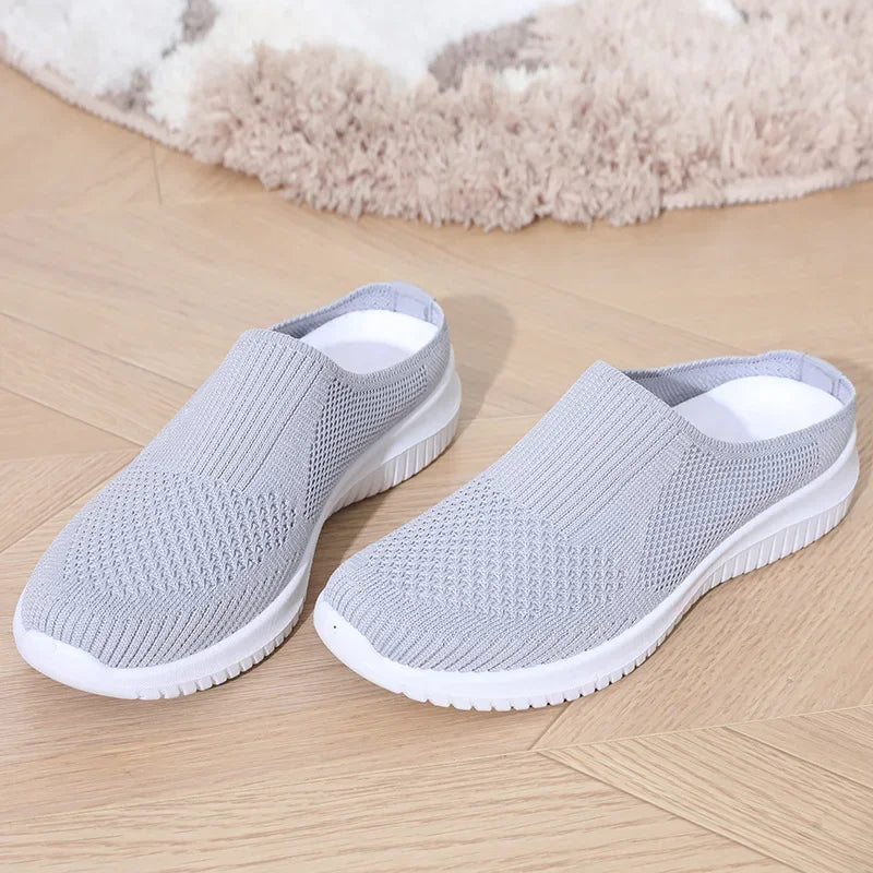 Women's Summer Shoes Plus Size Casual Single Ladies Shoes Soft Sole Cover Half Slippers Sale Shoes with Free Shipping