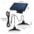 Double Headed Solar Pendant Light Garden Accessories LED Solar Lights Outdoor Waterproof Chandelier Street Wall Shed Barn Gift