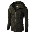 2025 Men Hoodies Sports Jacket Zipper Fitness Hooded Men's Sweatshirt Casual Male Solid Color Spring Outerwear Clothing MY042
