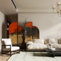 Traditional hand-painted lacquer painting entrance living room folding mobile blocking screen partition