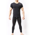 Warm Men Long Johns Ice Silky Ultra-Thin Thermal Underwear Men Underwear Long Johns Men Tops and Pants Set Long Johns Nightwear