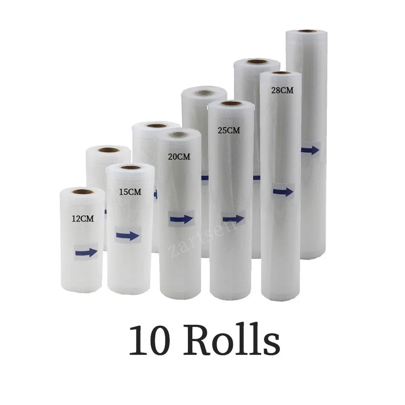 5 Rolls/Lot Food vacuum sealer Storage saver bags Vacuum 5 size Bags For Kitchen Vacuum Sealer to keep food fresh