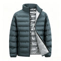 Graphene Self-heating Parka Jackets Men Solid Windproof Cotton Down Jackets Man Stand Collar Parkas Winter Padded Down Coat Male