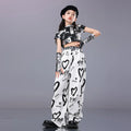 Hip Hop Kids Cool Crop Top Street Dance Love Pants Girls | SAMAG