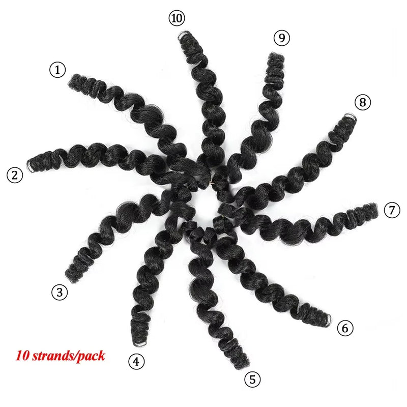 Ombre Braiding Hair Jumpy Wand Curl Crochet Braids Synthetic Crochet Hair Extension for Black Women Jamaican Bounce Curly Hair