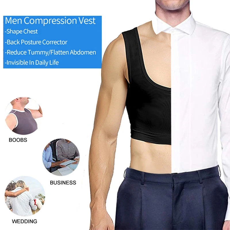 Men Shapers Tops Men Slimming Chest Trainer Posture Corrector Men Slimming Chest Trainer Slimming Body Shape Underwear Corset