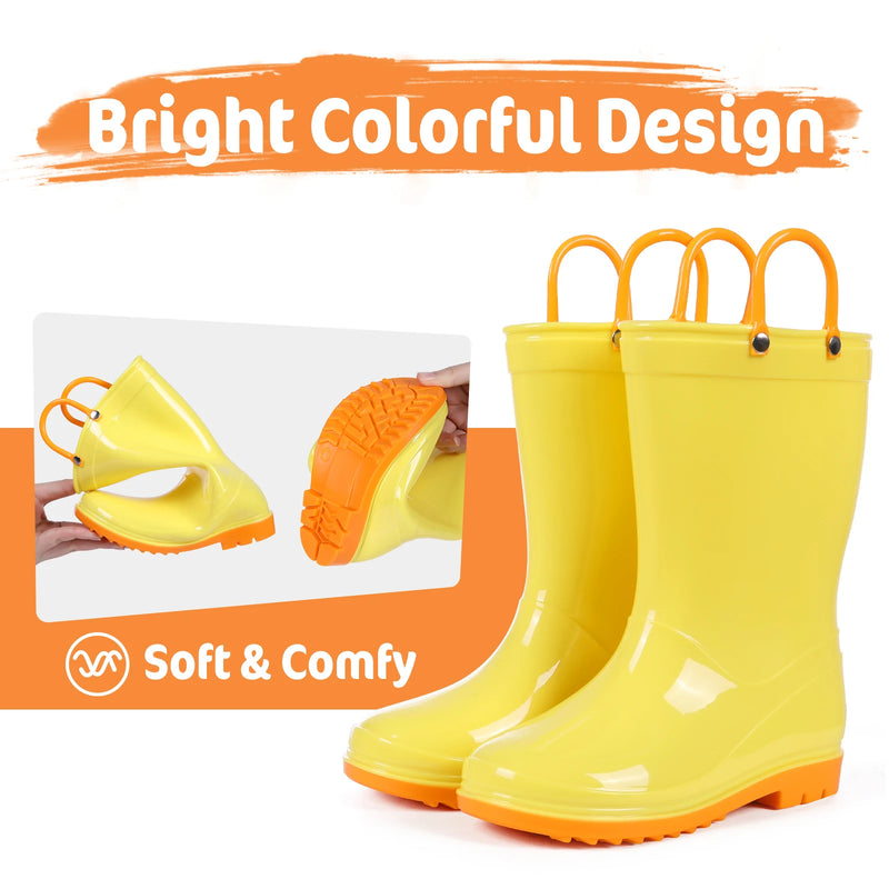 Evshine Rain Boots For Children Fashion Cute Rubber Boots Boys And Girls Waterproof Rain Boots Lovely Cartoon Kids Rain Boots