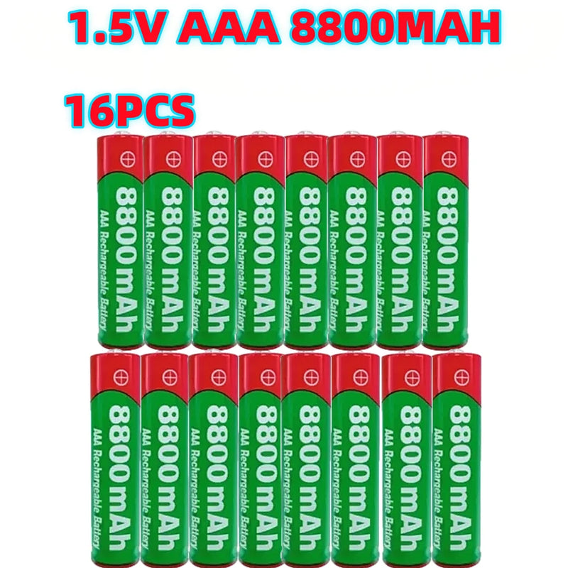NEW 8800mAh Rechargeable Battery AAA  Alkalinity Battery 1.5 V AAA Battery for Clocks Mice Computers Toys So on
