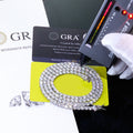 ESKEEM Moissanite Tennis Chain Necklace 925 Silver Iced Out VVS Pass Diamond Tester 2/3/4/5mm Tennis Chain Fine Jewelry