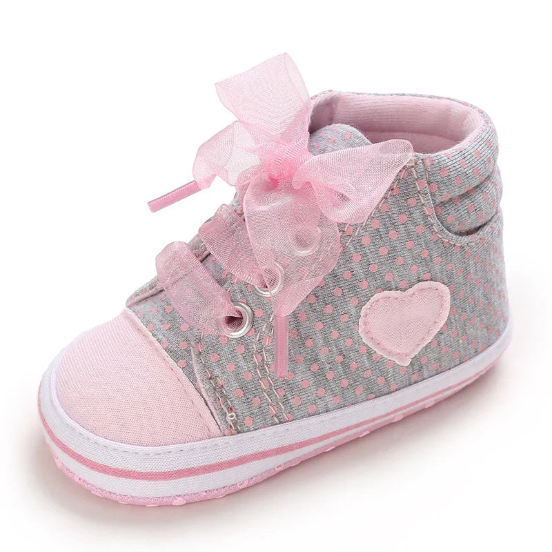 0-18M Baby Shoes Infant Pre-Walker Shoes, Cute Pink Theme Casual Flat Shoes, Soft Sole Lightweight Comfortable for Girls