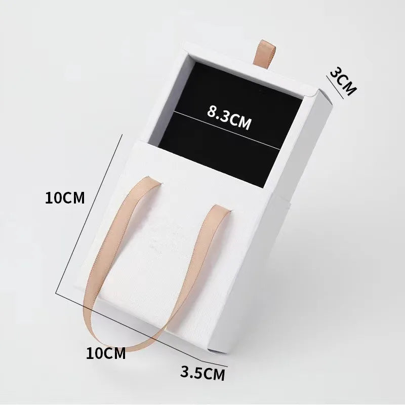 Drawer Paper Jewelry Box For Earrings Ring Pendant Bracelet Necklace Storage Display Case Portable Jewelry Packaging Box  New