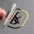 Custom Color Transfer 3D Sticker DTF UV Gold Decal Brand Company Logo Vinyl Crystal Label Raised Self-Adhesive Waterproof Hollow