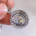 925 Sterling Silver 18k Gold Plated Necklace Single Sparkling Zircon Clavicle Chain for Women Wedding Jewelry collares