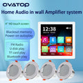 MINI Touch Screen TF Audio In Wall Amplifier Home Theater Bluetooth Control Panel Background Music Player Stereo Ceiling Speaker