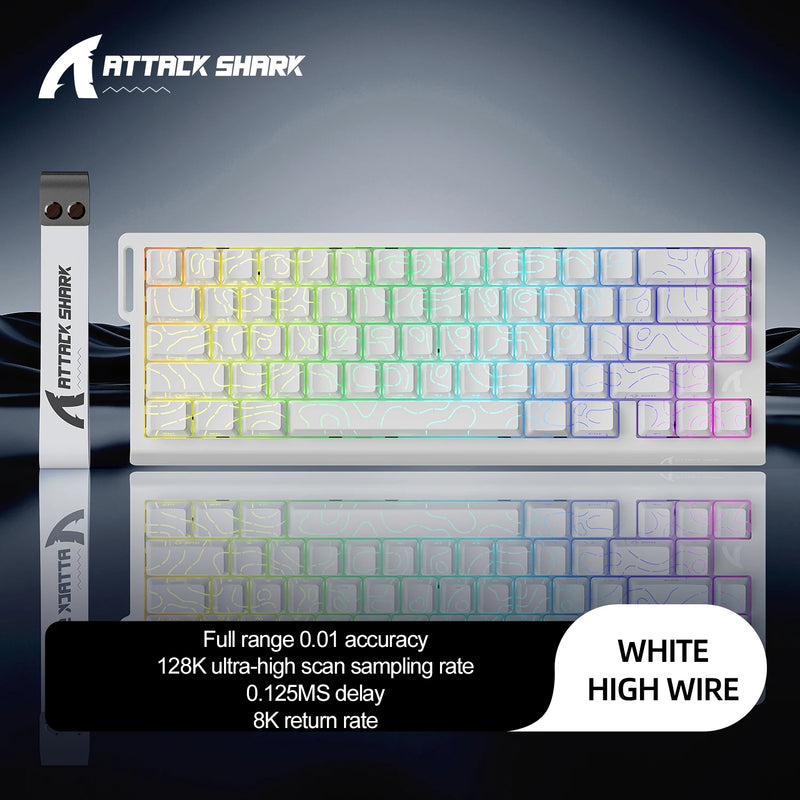 ATTACK SHARK X68HE X68Pro He Magnetic Mechanical Keyboard for Pro Gaming 0.01mm Rapid Trigg 8000Hz SOCD/Rs 0.125ms 128K Rate
