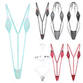 Women's Three Points Bikini Bodysuit See Through Mini Bra with T-back Briefs Suits Lingerie Couple's Tempting Dirty Nightwear