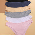 6pcs Cotton Women's Lingerie M-XXL Solid Seamless Panties Sexy Breathable Low-Waist Briefs Female Soft Comfortable Underpants