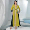 Eid Diamonds Abayas for Women Luxury Dubai Kaftan Muslim Evening Party Maxi Dress Turkey Kaftan Morocco Caftan Femme Musulmane
