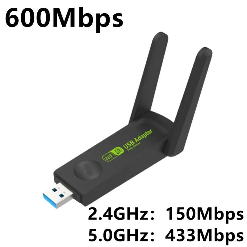 USB 3.0 WiFi Adapter 1300Mbps Dual 2dbi Antennas 5G/2.4G Wireless for Desktop PC Laptop Network - Visuel 7 | SAMAG