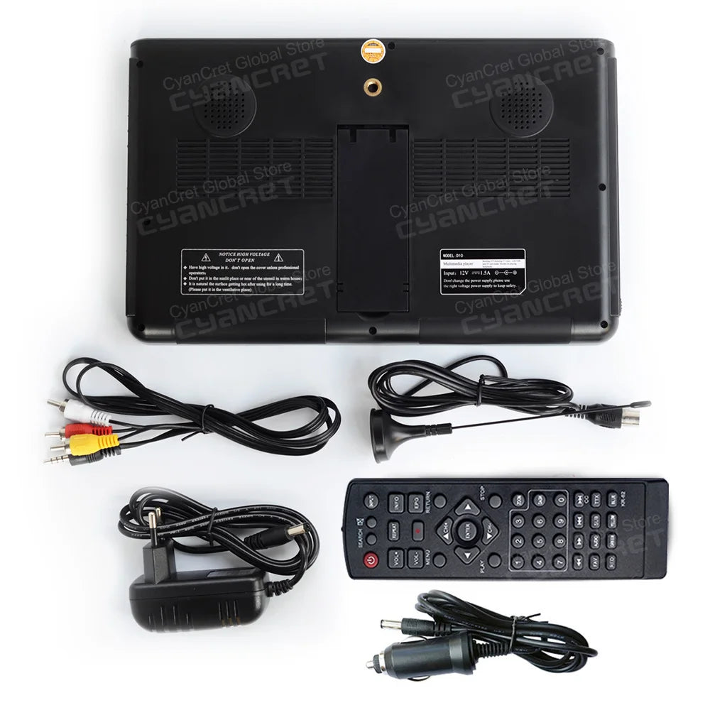 LEADSTAR D10 10inch HD Portable TV DVB-T2 ATSC ISDB-T tdt DTT Digital and Analog Mini Small Car Television Support MP4 H.265 AC3