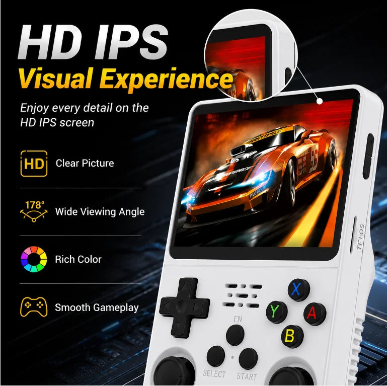 Portable Handheld Game Console 3.5 Inch IPS HD Screen Long Battery Life Type-C Charging Pocket Video Game Arcade Player