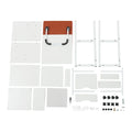 Foldable Laptop Desk with Wheels Height Adjustable Bedside Computer Table Portable Bedroom Office Table