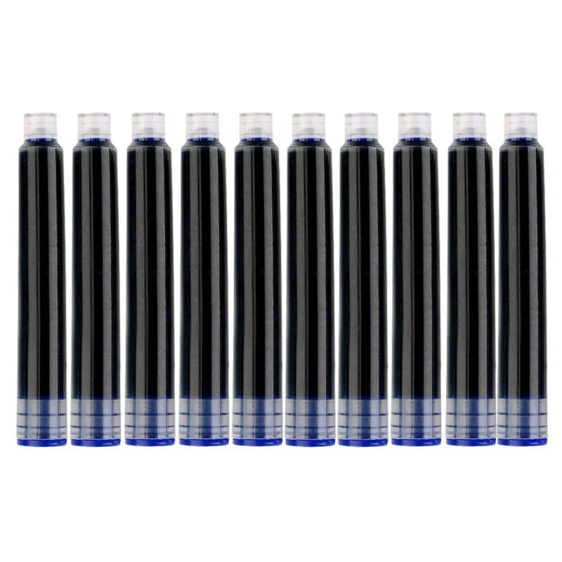10PCS/Set Simple 3.4mm Caliber Ink Cartridge Blue/Red/Black Plastic Material Fountain Pen Refill Simple Design Pen Ink Students