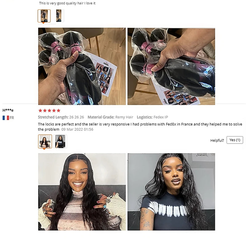 ISEE HAIR Peruvian Body Wave Human Hair Bundles100% Human Hair Extension Natural Color Can Buy 1/ 3/ 4 Bundles Thick Hair Weaves