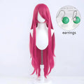 Classic Anime Poke Jessie Cosplay Wig 100cm Rose Red Pink Heat Resistant Synthetic Hair For Women Halloween Party Carnival Props
