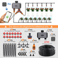 Garden Smart Bluetooth APP Remote Control Timer Irrigation Set 1/4'' Hose Adjustable 8-hole Sprinkler Automatic Watering System