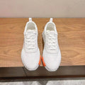 New shoes fashion, individuality, women's leisure, fashionable flat sports shoes, leather mesh, breathable running, rubber