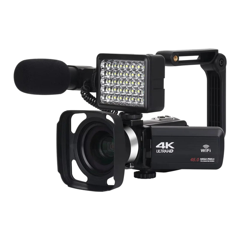 Full 4K Camcorder 18X 48MP Digital Camera Livestream Webcam UHD Vlog Video Recorder Wide Angel Macro Lens Photography Cameras