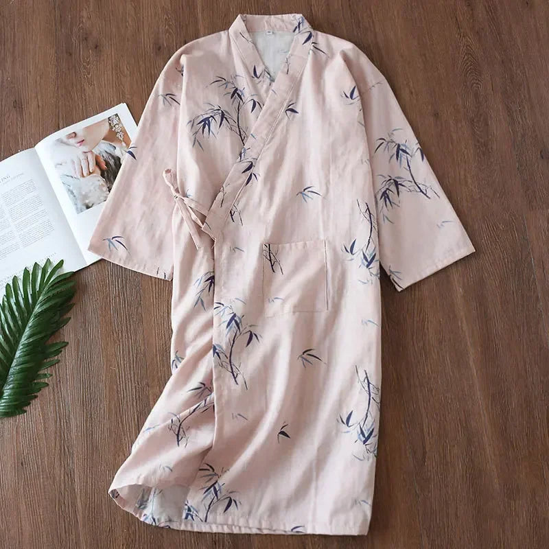 Japanese-style Kimono Pajamas Summer New 100% Cotton | SAMAG