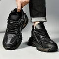 High-quality Large-sized Round-toed Thick-soled Height-increasing Shock-absorbing and Low-top New Casual Sports Shoes