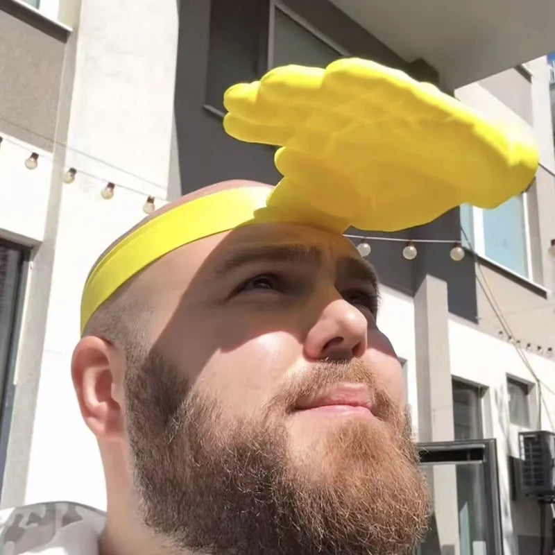 Creative Adjustable Palm Sunshade Hand Cover, Funny Headband Toy, Party Birthday Outdoor Sun Protection Tool