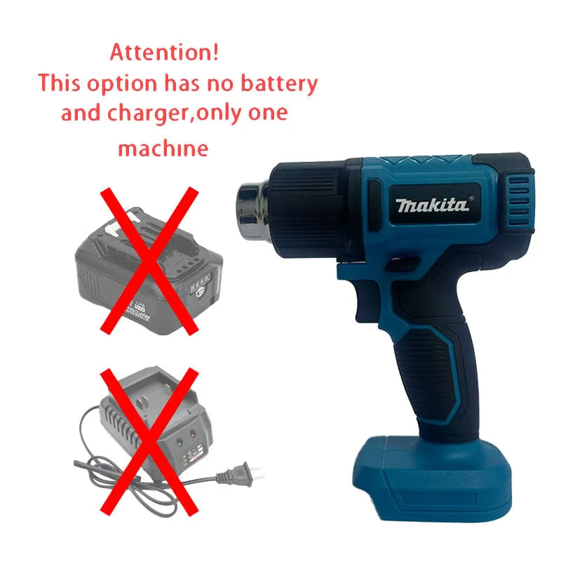 Makita Handheld Electric Heat Gun 18V Cordless Adjustable Hot Air Industrial Grade Battery Powered Tool for - View 7 | SAMAG