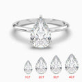 1-4 Carat Pear Cut D Color Moissanite Rings 925 Sterling Silver Waterdrop Diamond Ring Engagement Wedding Bands Jewelry with GRA