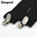 Deepeel Fashion 5cm Wide Adult Men's Suspenders 4 Clips Strap Adjust Elastic Men Braces Harness Man Suit Pants Belt Accessories