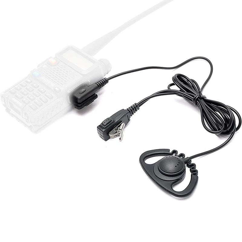D Shaped Headset Earpiece for Baofeng Walkie Talkie UV-5R,UV 5R,3R Plus,B5,B6,BF888S, Kenwood TK3101 TK2312