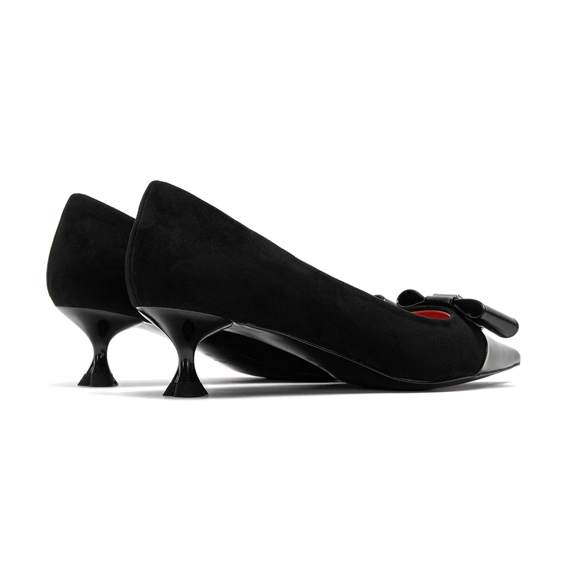 CHCH Women's High Heels Winter Anti Velvet Women's Shoes Business Dinner Black Heels 5cm