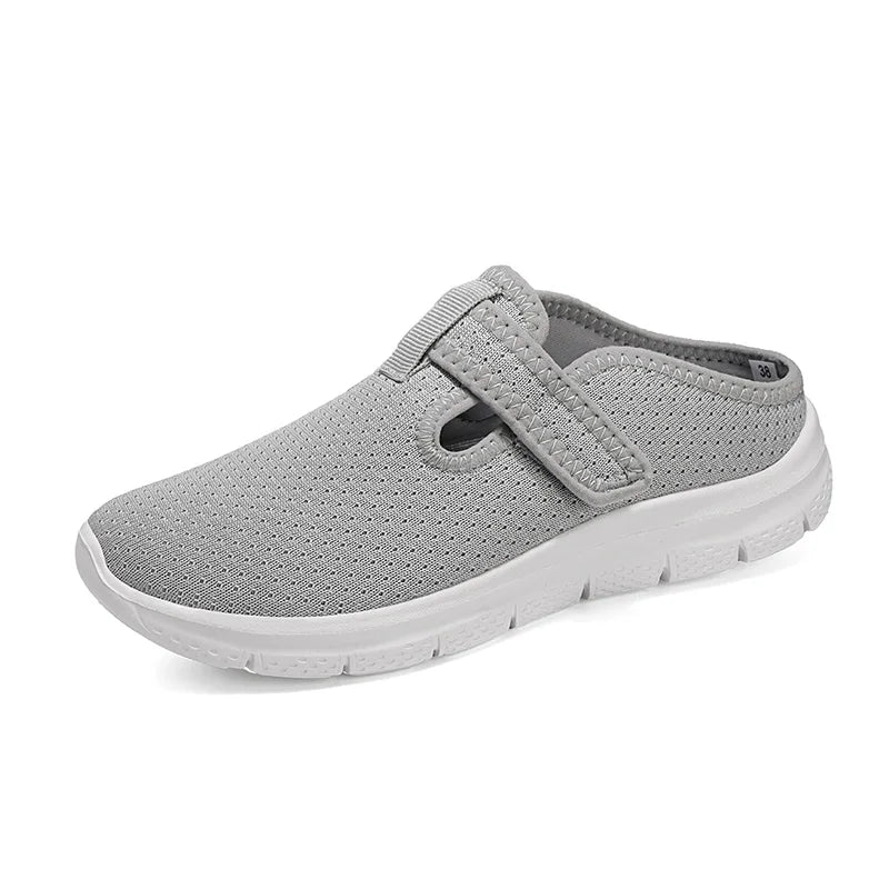 Big Size 43 44 Women's Adjustable Strap Breathable Mesh Slip on Mule Sneakers Lightweight Walking Backless Clogs Outdoor Indoor