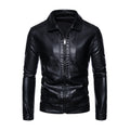 Spring Men's PU Leather Jacket Business Male Slim Fit Jacket Motorcycle Jackets Faux Leather Casual Windproof Black Leather Coat
