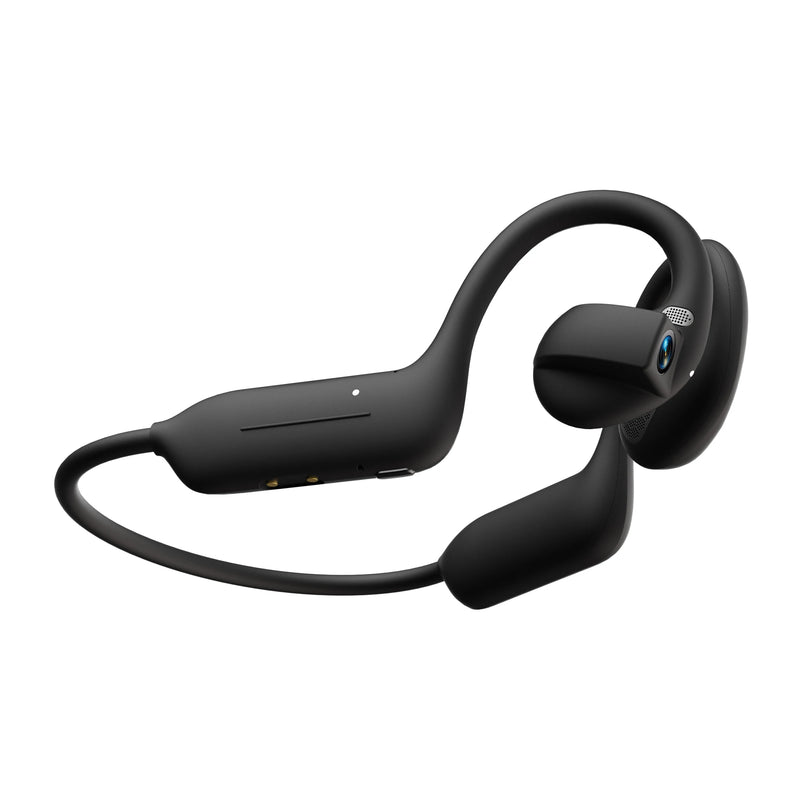 AI Camera Headphones 8MP HD Recording Smart AI Translation Ear Hanging Air Conduction Earphones Bluetooth Outdoor Cycling Record
