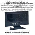 Digital Electronic Alarm Clock with Weather Station Time Temperature Humidity Display Sound Control and USB Cable