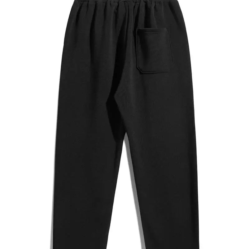Men's regular - fit plain sports straight - leg pants with drawstring and elastic waistband, knitted - View 6 | SAMAG