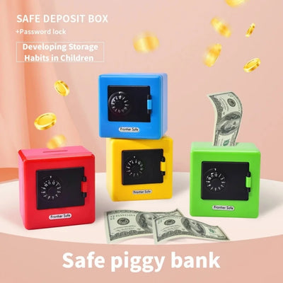 Cartoon ATM Mini safe Piggy Deposit Bank Code household ornaments Banknote Box Cash Coins Saving Storage Christmas | SAMAG