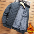 Autumn Winter Men's Clothing Fashion Stand Collar Thickened Warm Parkas Fleece Lining Outdoor Windbreaker Casual Jackets for Men