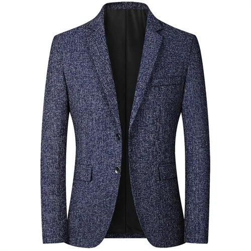 New Autumn Black Men Business Social Suit Jacket, Blue Fashion Blazers, Simple Homme Prom Party Dress Coats.