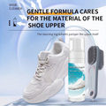Professional Shoe Cleaning Kit with Foam Cleaner & Dual-Sided Brush, No-Rinse Deep Stain Remover for Sneakers, Leather & Canvas